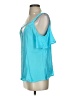 Venus 100% Rayon Teal Short Sleeve Top Size S - photo 5