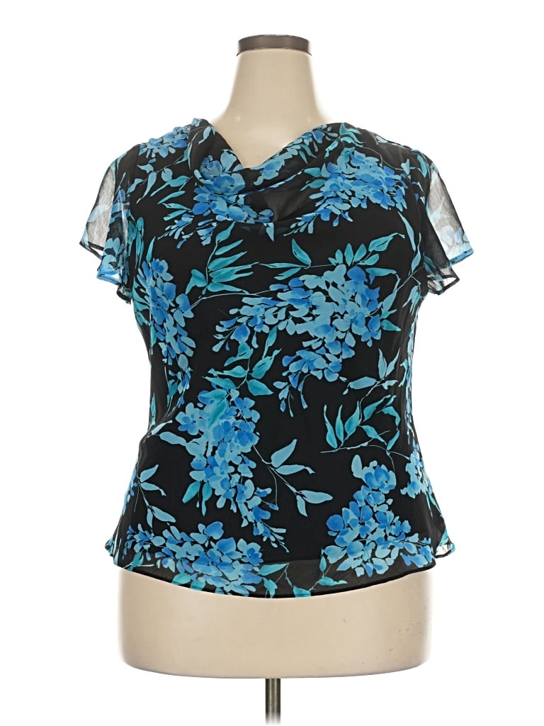 Pre-owned East5th Short Sleeve Blouse In Teal