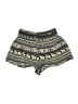 Angie 100% Rayon Print Gold Shorts Size M - photo 1