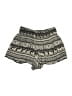 Angie 100% Rayon Print Gold Shorts Size M - photo 2