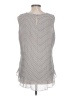 Ellen Tracy 100% Polyester Gray Sleeveless Blouse Size L - photo 2