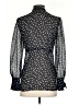 George 100% Polyester Polka Dots Black Long Sleeve Blouse Size XS - photo 2