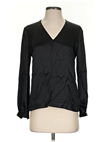 Whistles Long Sleeve Silk Top (view 1)