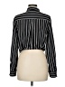 Timing Stripes Black Long Sleeve Blouse Size M - photo 2