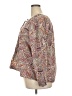 IZOD 100% Cotton Paisley Brown Long Sleeve Blouse Size 2X - photo 5