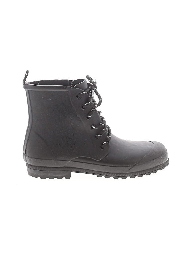 Pre-owned Madeline Rain Boots In Black