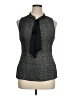 DKNY 100% Polyester Gray Sleeveless Blouse Size XL - photo 1
