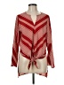 Fever Stripes Red Long Sleeve Blouse Size M - photo 1