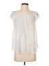 Dna Couture 100% Polyester Ivory Short Sleeve Blouse Size S - photo 1