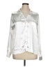 Intempo Metallic Silver Long Sleeve Blouse Size XL - photo 1