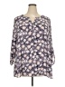 Daniel Rainn 100% Polyester Purple 3/4 Sleeve Blouse Size 3X - photo 1