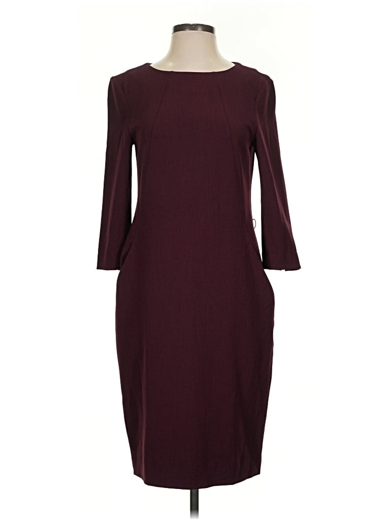 Pre-owned Mm. Lafleur Cocktail Dress In Burgundy