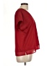 DKNY 100% Polyester Red Short Sleeve Blouse Size L - photo 4