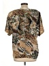 Caviar 100% Polyester Animal Print Gold Short Sleeve Blouse Size L - photo 2