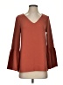 dalia Brown Long Sleeve Blouse Size XS - photo 1