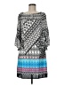 Assorted Brands 100% Rayon Print Blue Casual Dress Size M - photo 1
