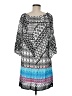 Assorted Brands 100% Rayon Print Blue Casual Dress Size M - photo 2