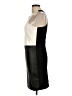 Mason Color Block Solid Black Ivory Cocktail Dress Size 10 - photo 5