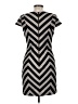 Aryn K. 100% Polyester Chevron-herringbone Gray Casual Dress Size M - photo 2
