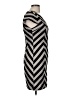 Aryn K. 100% Polyester Chevron-herringbone Gray Casual Dress Size M - photo 4