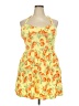 No Boundaries Tropical Yellow Cocktail Dress Size XXL - photo 1