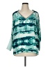 Juicy Couture 100% Polyester Teal 3/4 Sleeve Blouse Size XL - photo 1