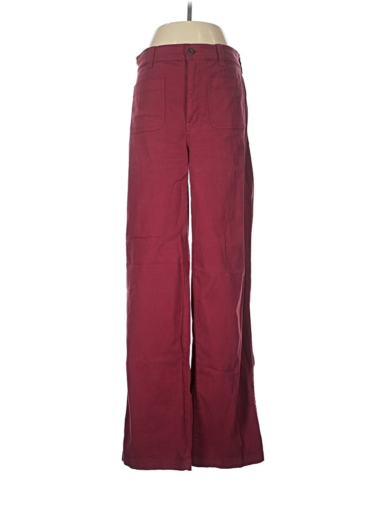 Pre-owned Madewell Casual Pants In Burgundy