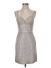 GB 100% Polyester Metallic Silver Cocktail Dress Size 5 - photo 1