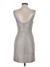 GB 100% Polyester Metallic Silver Cocktail Dress Size 5 - photo 2