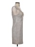 GB 100% Polyester Metallic Silver Cocktail Dress Size 5 - photo 4