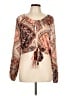 Willow & Root Orange Long Sleeve Blouse Size L - photo 1