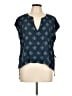 Madewell Blue Short Sleeve Blouse Size L - photo 1