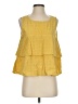 AMO 100% Cotton Yellow Sleeveless Blouse Size S - photo 1
