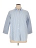 L.L.Bean 100% Cotton Stripes Blue 3/4 Sleeve Button-Down Shirt Size 1X - photo 1