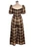 Maison Amory 100% Polyester Plaid Brown Jumpsuit Size XL - photo 2