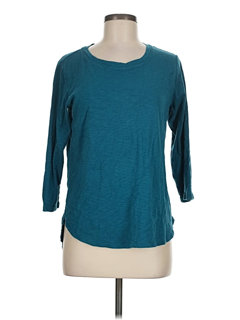 Pre-owned Kirkland Signature 3/4 Sleeve T-shirt In Teal