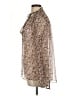 Theory 100% Silk Ivory Long Sleeve Silk Top Size L - photo 5