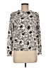 Lands' End 100% Supima Cotton Print Ivory Pullover Sweater Size M (petite) - photo 1