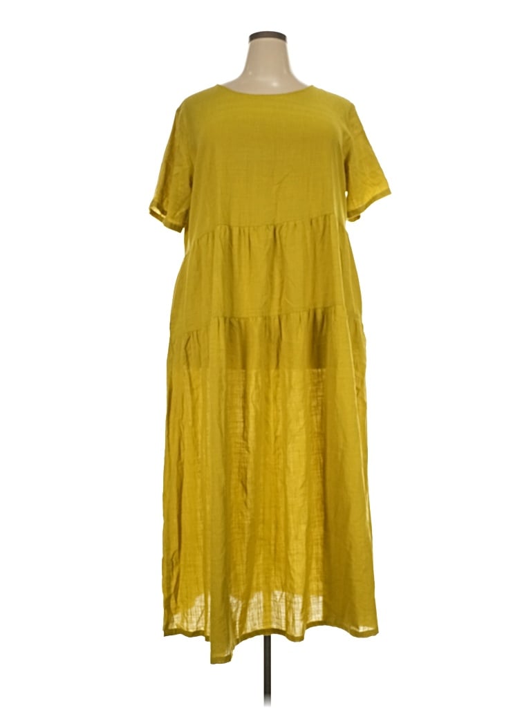 Pre-owned Assorted Brands Casual Dress In Yellow