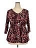 IGIGI Burgundy 3/4 Sleeve Blouse Size 18 - photo 1