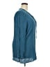 Torrid 100% Rayon Teal Long Sleeve Blouse Size 4X Plus (4) - photo 4