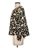 Central Park West Animal Print Gold Pullover Sweater Size XS - photo 5