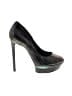 Brian Atwood Graphic Black Heels Size 10 - photo 1