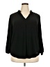 AK Anne Klein Black 3/4 Sleeve Blouse Size 2X - photo 1