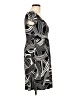 A. Byer 100% Polyester Graphic Black Casual Dress Size L - photo 4