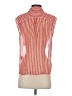 Equipment Polka Dots Red Sleeveless Button-Down Shirt Size XS - photo 2
