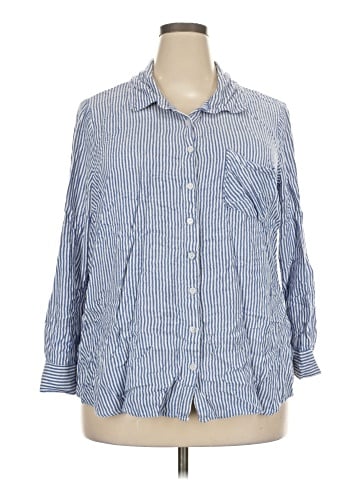 Faded Glory 3/4 Sleeve Button-Down Shirt (view 1)