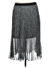 Miss Selfridge 100% Polyester Metallic Silver Formal Skirt Size 10 - photo 2