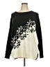 Woman Within 100% Acrylic Graphic Black Pullover Sweater Size 26 (2X) - photo 1