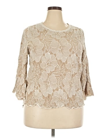 Solitaire 3/4 Sleeve Blouse (view 1)